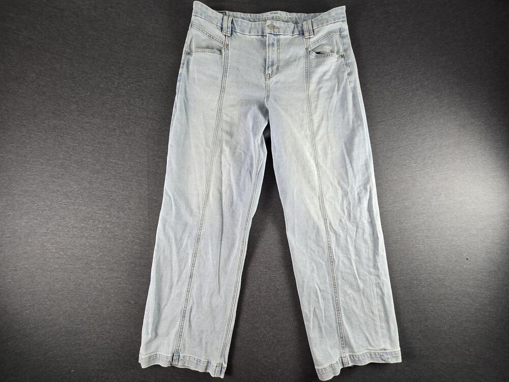 American Eagle Jeans Womens 16 Long Light Wash Curvy Stovepipe Stretch Denim